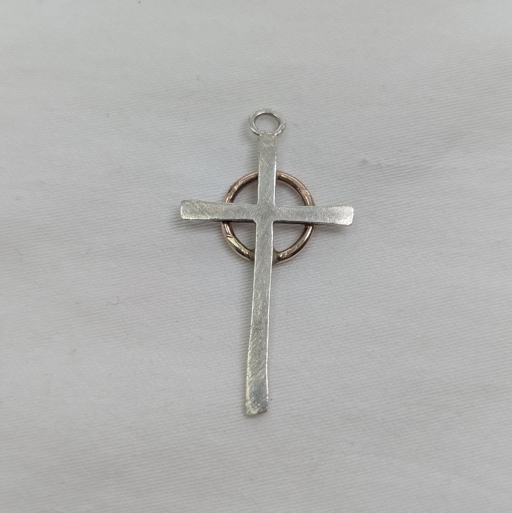 Vintage Sterling Celtic Cross Pendant Charm - 925 Silver Estate Jewelry - Picture 5 of 7